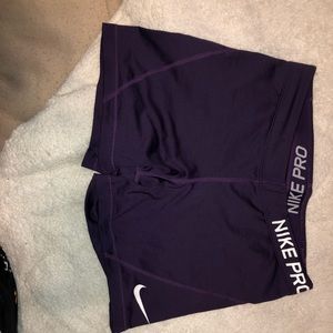 Purple Nike pros spandex